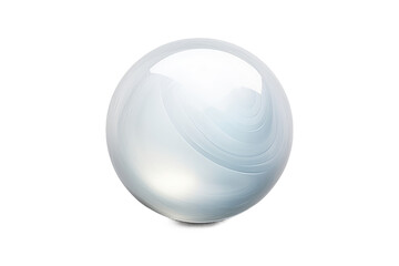 The Ethereal Dance of a White Ball on a Blank Canvas on White or PNG Transparent Background.