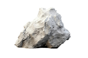 Eternal Guardian: A Rock Standing Alone on White or PNG Transparent Background.