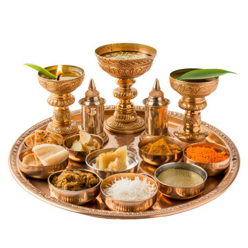 Elegant Pooja Thali for Traditional Ceremonies.