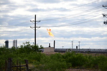 burning of not used industrial gas