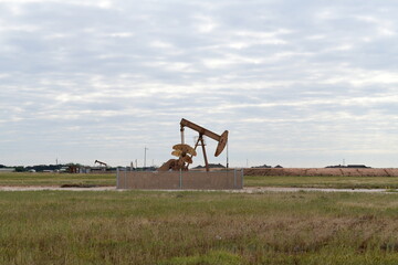 old oil pump in texas, us
