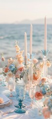 Seaside Romance  Dreamy Wedding Table Setting in Greece