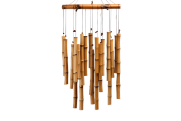 Whispering Melodies: A Bamboo Symphony on White or PNG Transparent Background.