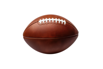 The Spiraling Journey of the American Pigskin on White or PNG Transparent Background.