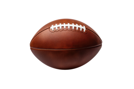The Spiraling Journey of the American Pigskin on White or PNG Transparent Background.