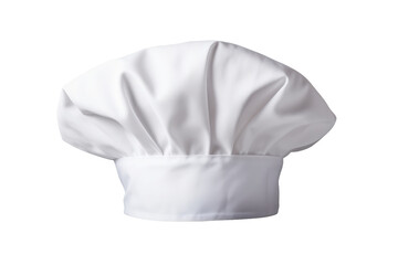 Ethereal Elegance: A White Chef Hat Floating in Air on White or PNG Transparent Background.