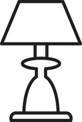 Lamp Icon Line Art