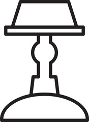 Lamp Icon Line Art