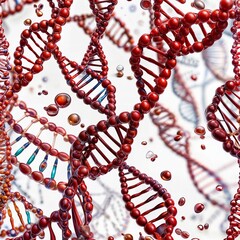 dna strand on white
