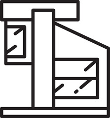 Modern Building Line Icon