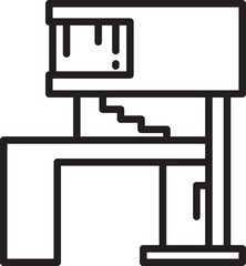 Fototapeta premium Modern Building Line Icon