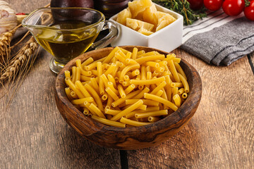 Italian pasta Maccherony for cooking