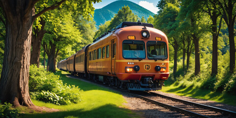 Fototapeta premium train on the railway