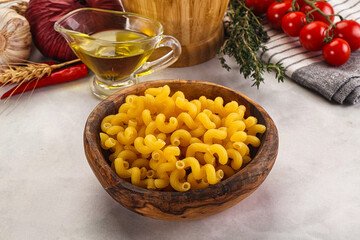 Italian cuisine - dry cellentani pasta
