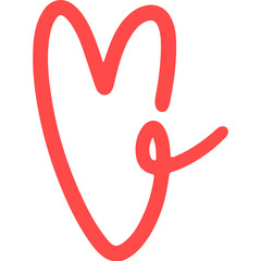 Fototapeta premium Heart Simple One Line