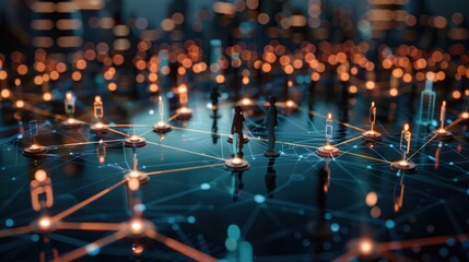 Global network business structure customer connection Analysis and exchange of customer service information Teamwork, Strategy, Technology and Society