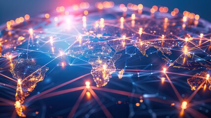 Global network business structure customer connection Analysis and exchange of customer service information Teamwork, Strategy, Technology and Society