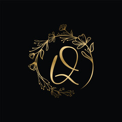 letter Q decoration logo design vector,editable eps 10