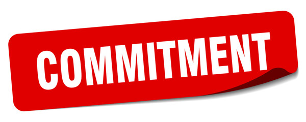 commitment sticker. commitment label