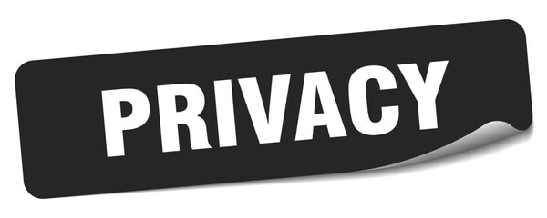 privacy sticker. privacy label