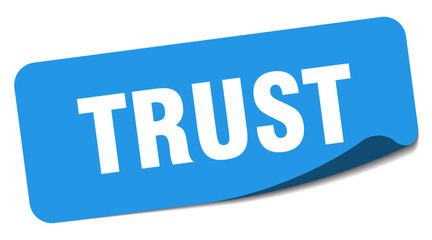 trust sticker. trust label