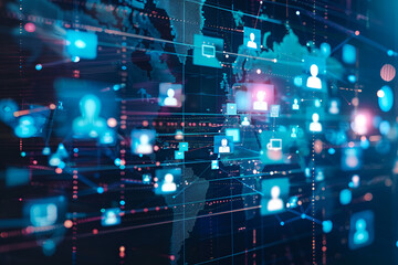 Obraz premium borderless communication network