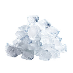 Obraz premium Crisp Snowflake on Clear Ice, Isolated without Background