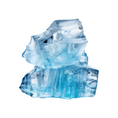 Fototapeta premium Frosty Snowflake on Ice, Isolated without Background for Winter Designs.