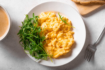 Scrambled eggs for breakfast