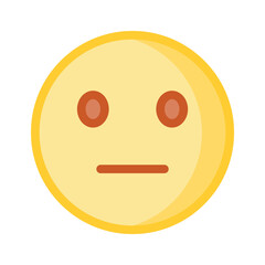 Expressionless, neutral emoji icon design, ready to use vector