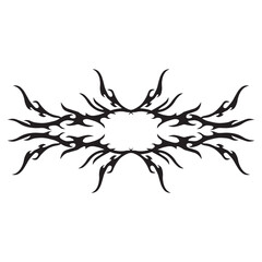 Neo tribal tattoo. Abstract ethnic shape in gothic style. Individual designer element for decorating