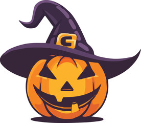 halloween pumpkin on white background