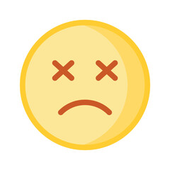 Grab this creative icon of disappointed emoji in modern style