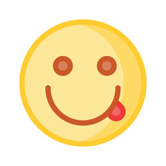 remium vector of savoring emoji in modern style