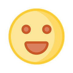 Creative vector of happy face emoji in modern style