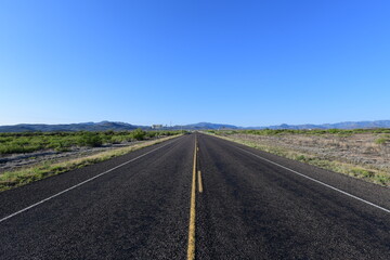 empty road in texas, usa