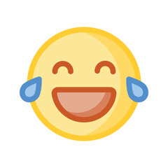 An editable icon of laughing emoji, easy to use and download