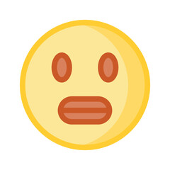 Scared emoji icon design, ready to use vector