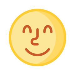 Grab this carefully crafted icon of happy emoji, ready for premium use