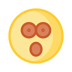 Oh My God expression emoji vector design, editable vector