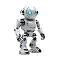 Retro Wind-Up Robot Toy Isolated without Background