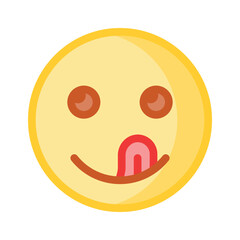 Premium vector of savoring emoji in modern style