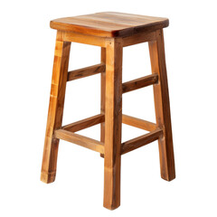 Modern Wooden Bar Stool Isolated Without Background