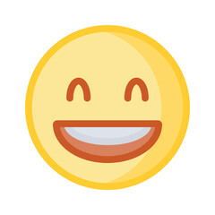 An editable icon of laughing emoji, easy to use and download