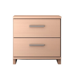 Minimalist Wooden Bedside Table Isolated Without Background