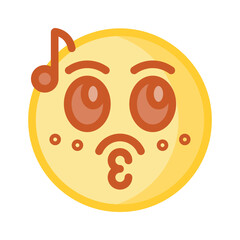 Fototapeta premium Have a look at this creative whistle emoji vector design