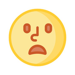 Get your hands on perfectly designed sad emoji icon, customizable vector