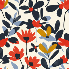 seamless pattern with flowers