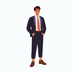 Young Businessman With Beard stock illustration