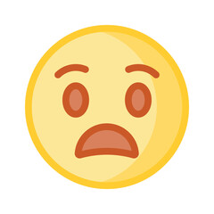 Scared emoji vector design, premium icon easy to use and download